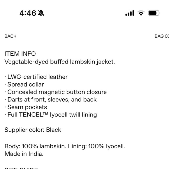 St Agni black cocoon leather jacket - size XS - Picture 4 of 9